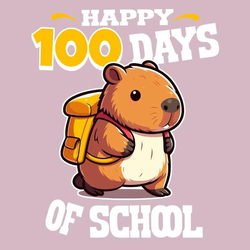 100 jours d’école – Cute Capybara Design