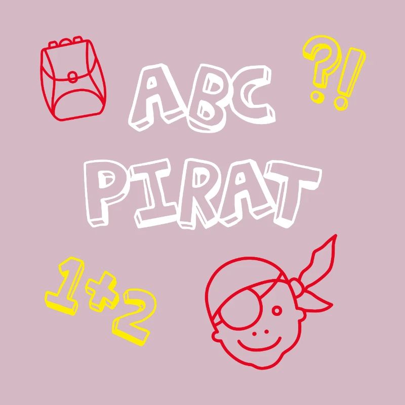 ABC Pirat Einschulung Schule Comic Kinder Feier
