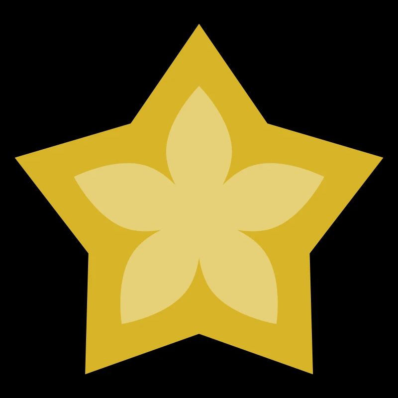 Fleur d’étoile dorée au design élégant