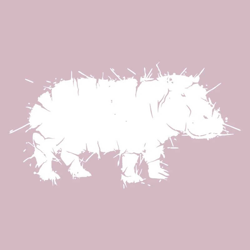 Flusspferd Hippo Grunge Kunst Vektor