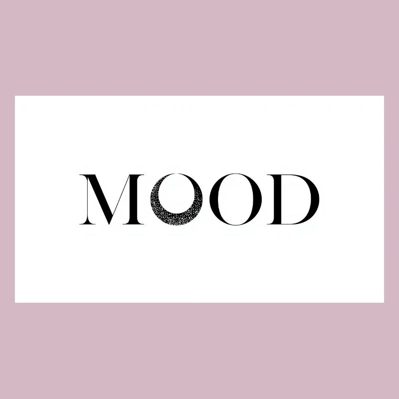 Conception typographique minimale MOOD