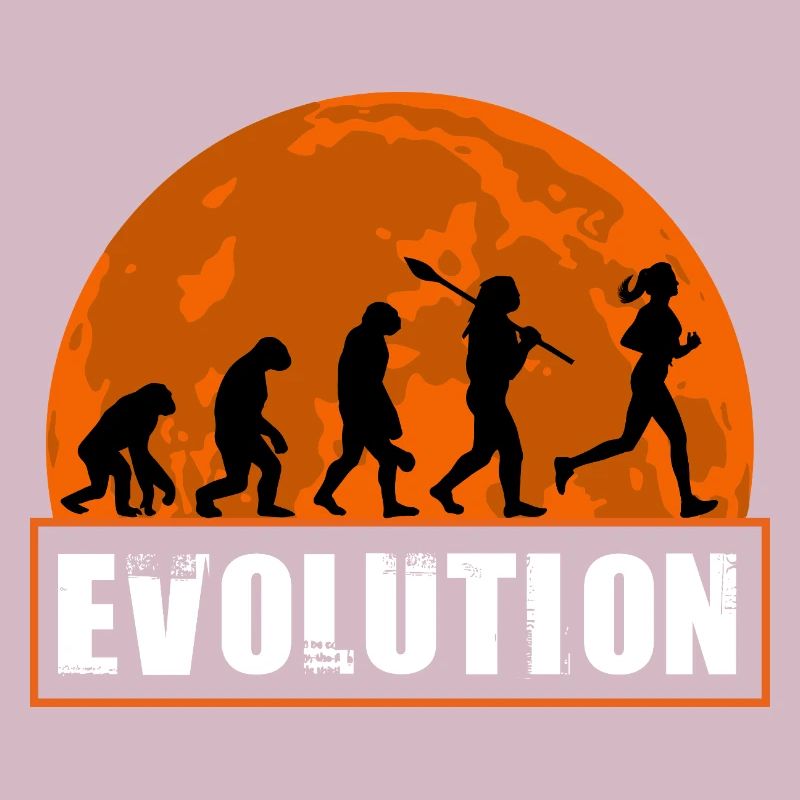 Running Evolution Running Girl Marathon Runner