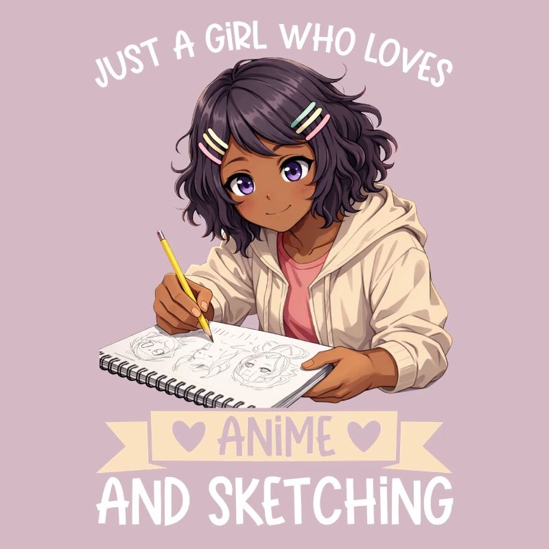 Nur Ein Mädchen, Das Anime Liebt Und Afro Zeichnet