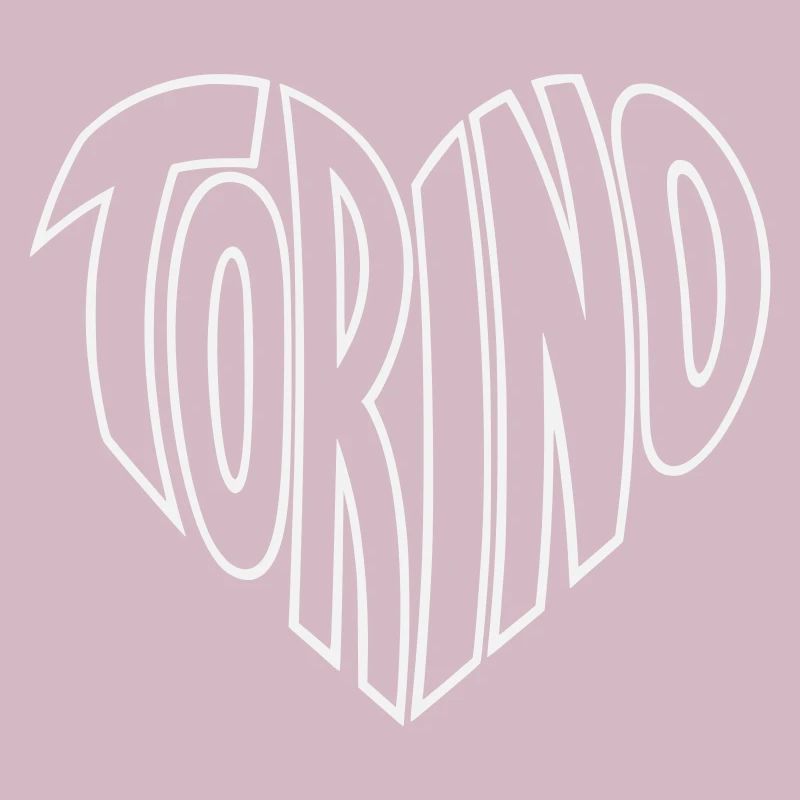 Torino, Turin Heart Typography