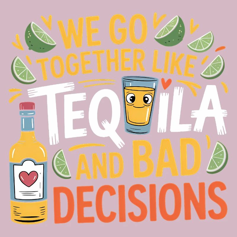 Tequila & Bad Decisions Lustiges Freunde Geschenk