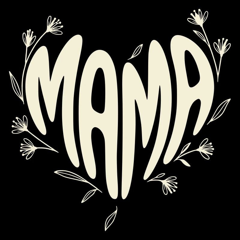 Typographie du cœur de Mama Blossom