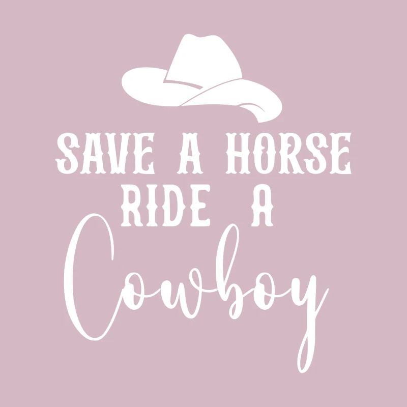 Rette einen Pferderitt auf einem Cowboy