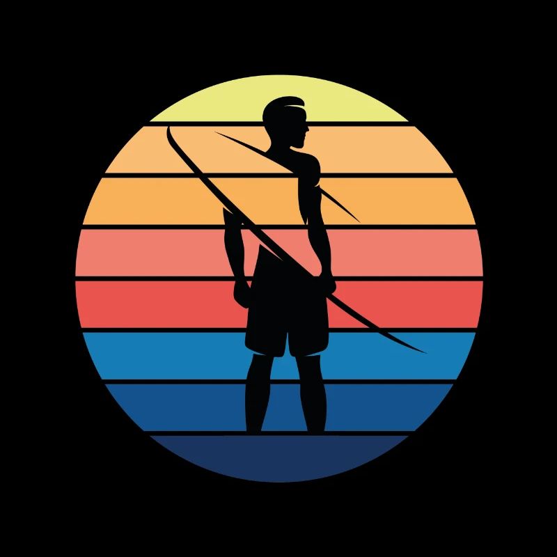Surfing wave surfing sunset gift idea