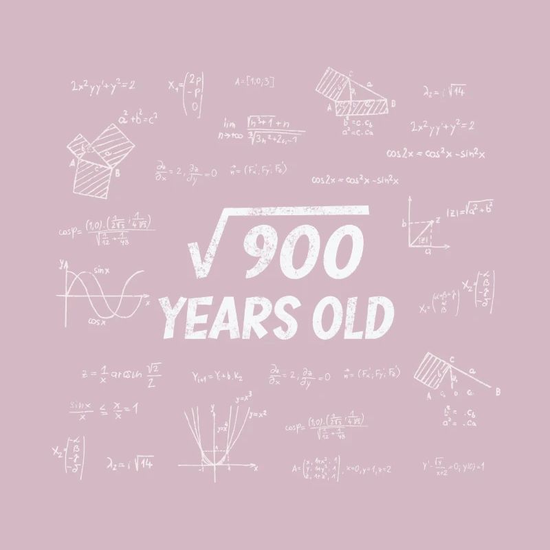 Square Root from 900 - 30th Birthday Math Nerd