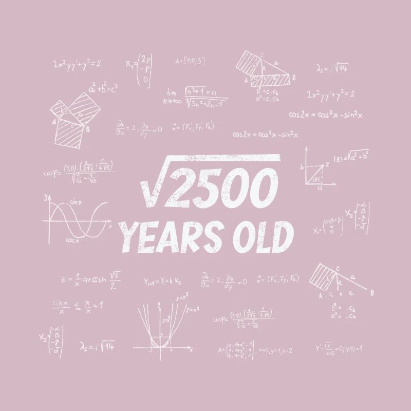 Square root from 2500 - 50th birthday math nerd