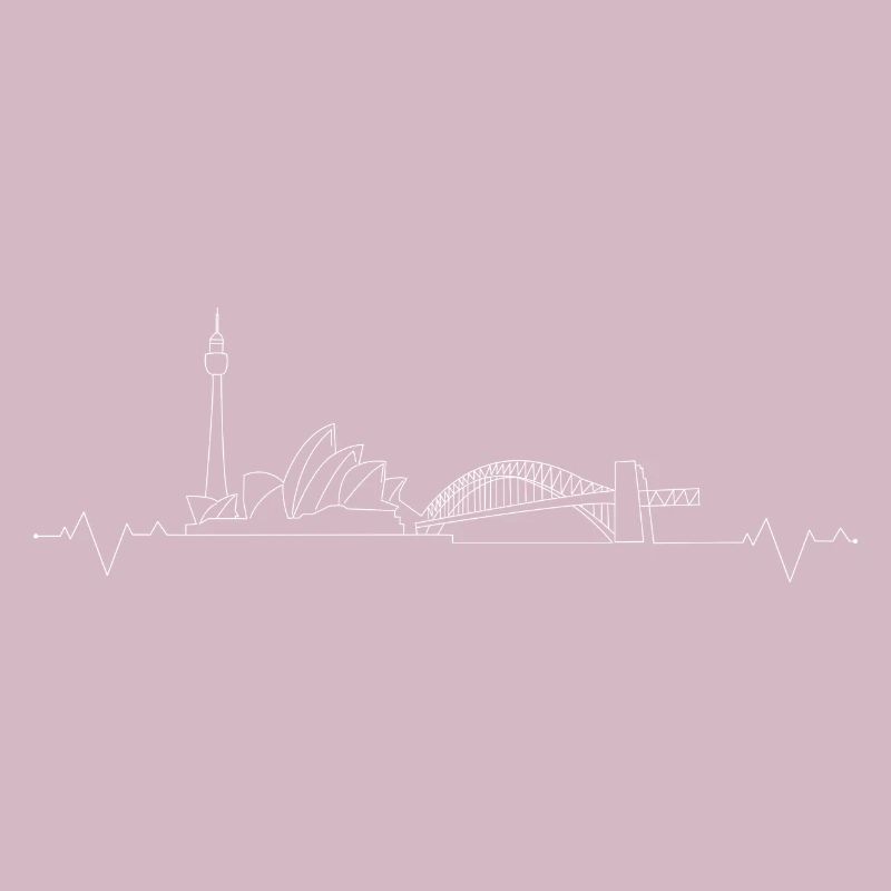 Sydney Skyline Line Art: Harbour Bridge
