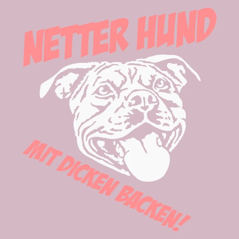 Netter Hund mit dicken Backen hell