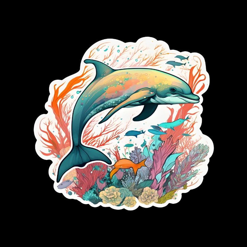 Dauphin coloré