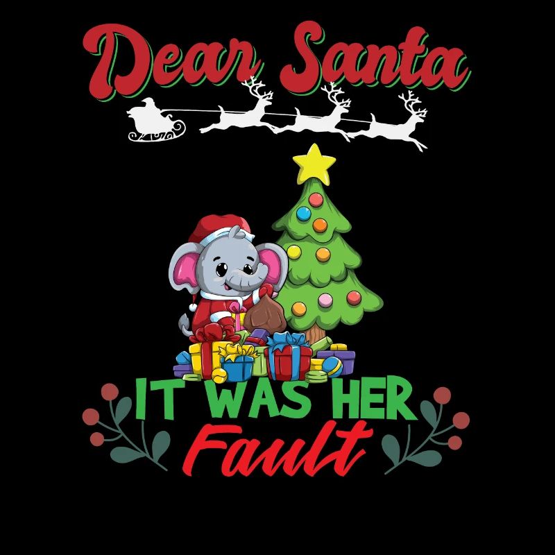 Dear Santa It Was Her Fault Siblings Matching Xmas