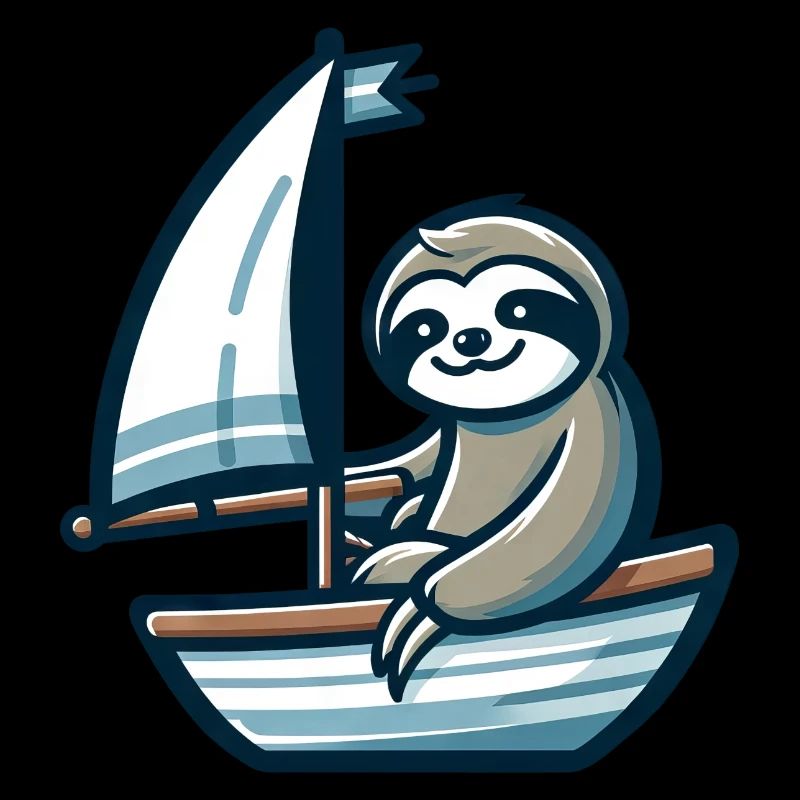 Summer sailing with sloth on dinghy