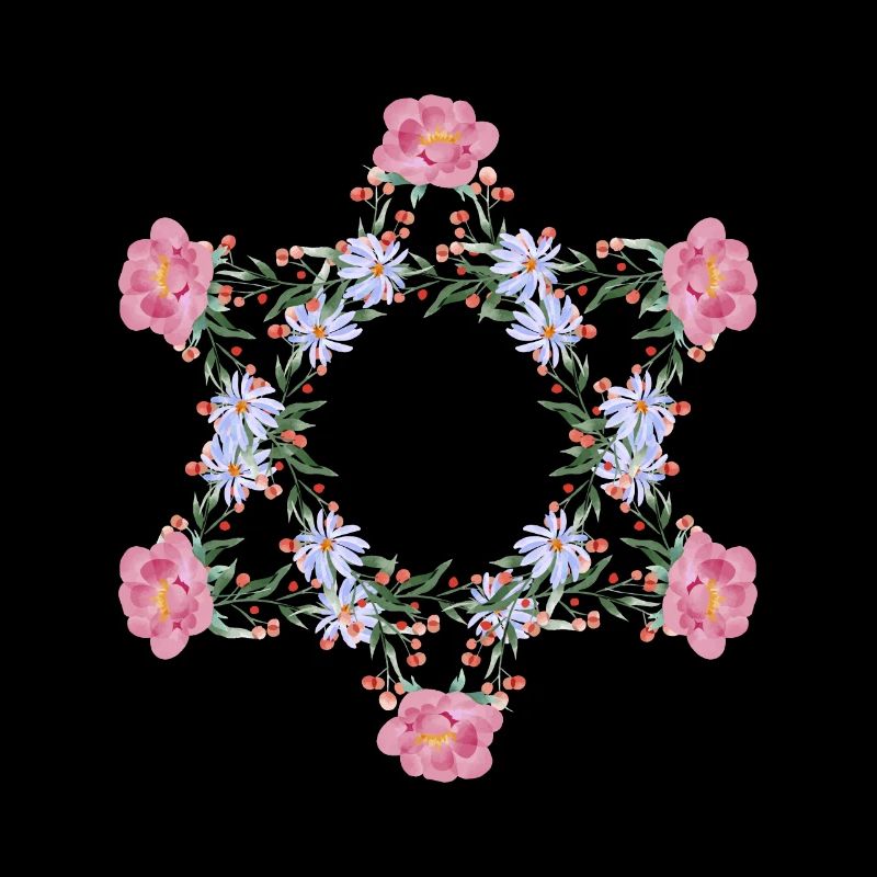 Jüdischer Davidstern Blumen