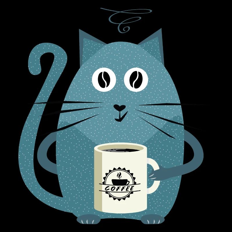 Kätzchen trinkt Kaffee - Lustige Katzen