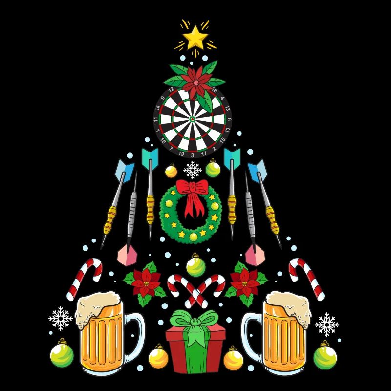 Funny darts Christmas dart player gift