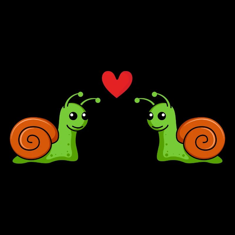 Schnecke Comic Paar liebe