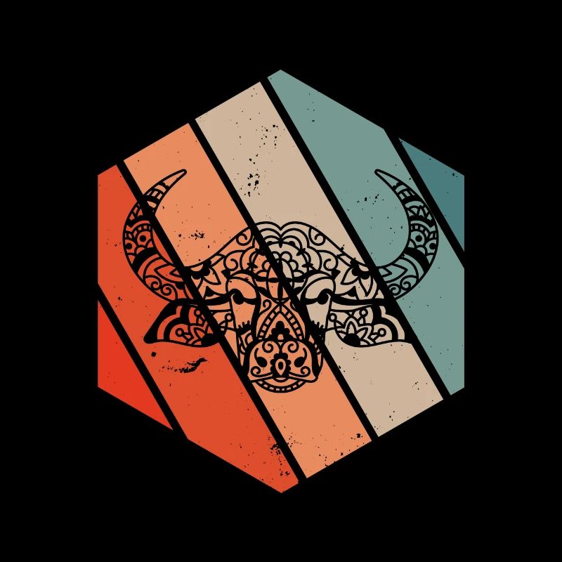 Mandala Retro Vache
