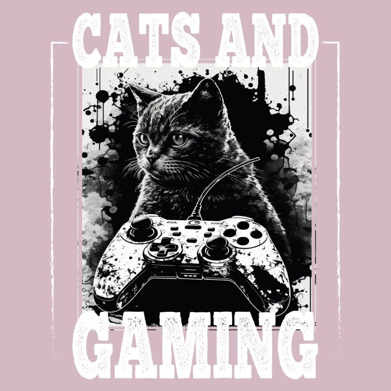 Cats and Gaming Katze Kätzchen Controller Zocken