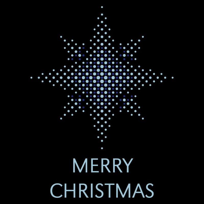 Joyeux Noël (Points de Noël étoiles / Bleu)