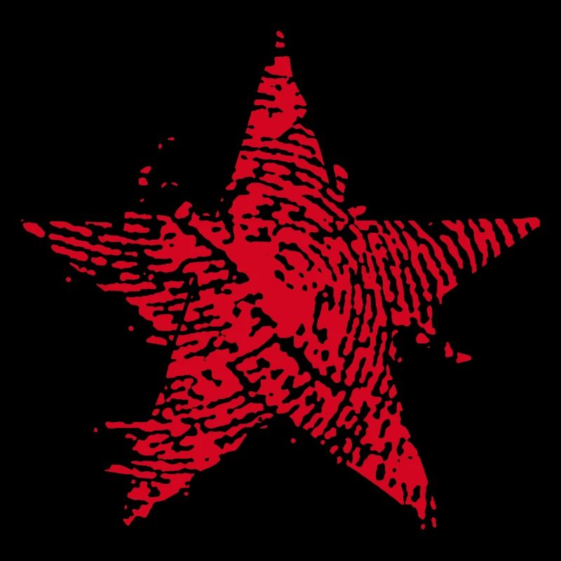 Röd stjärna fingeravtryck