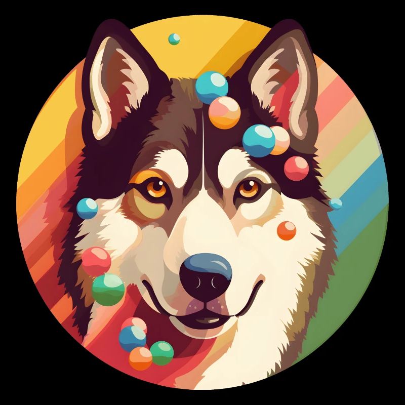 Husky with retro charm