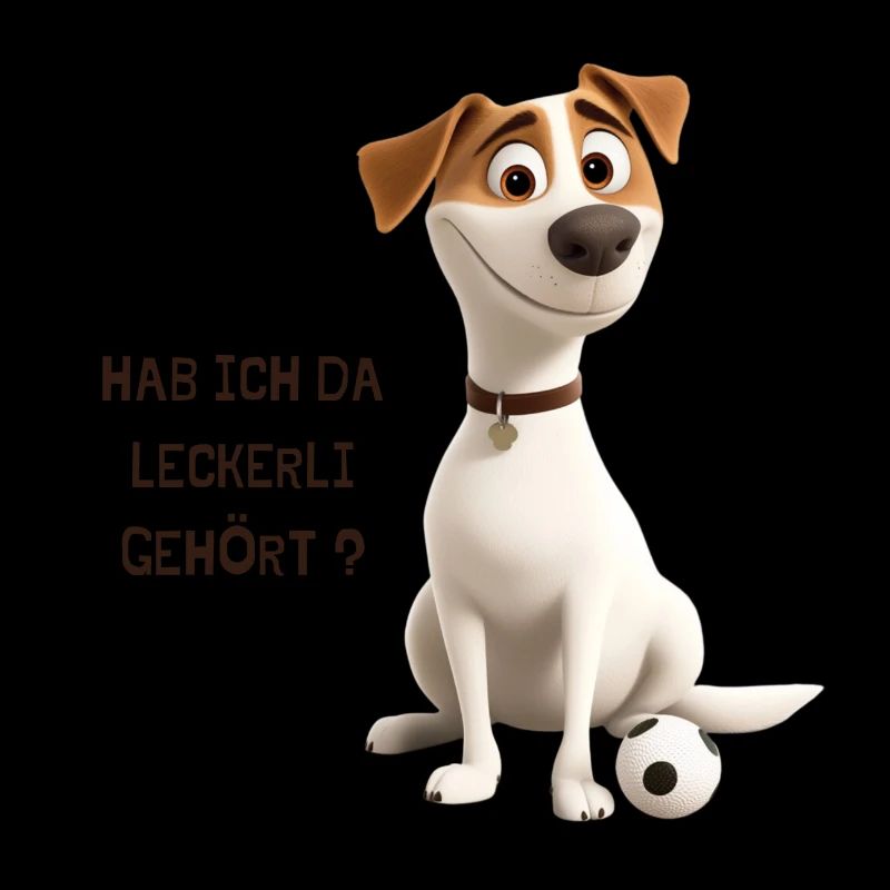 Süßer Hund freut sich auf Leckerlis.