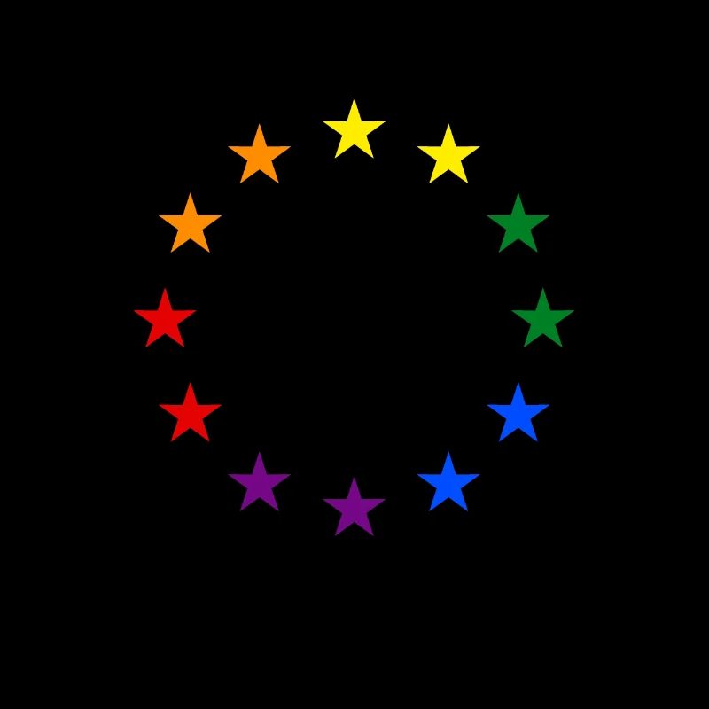 EU Sterne in Regenbogenfarben Europa