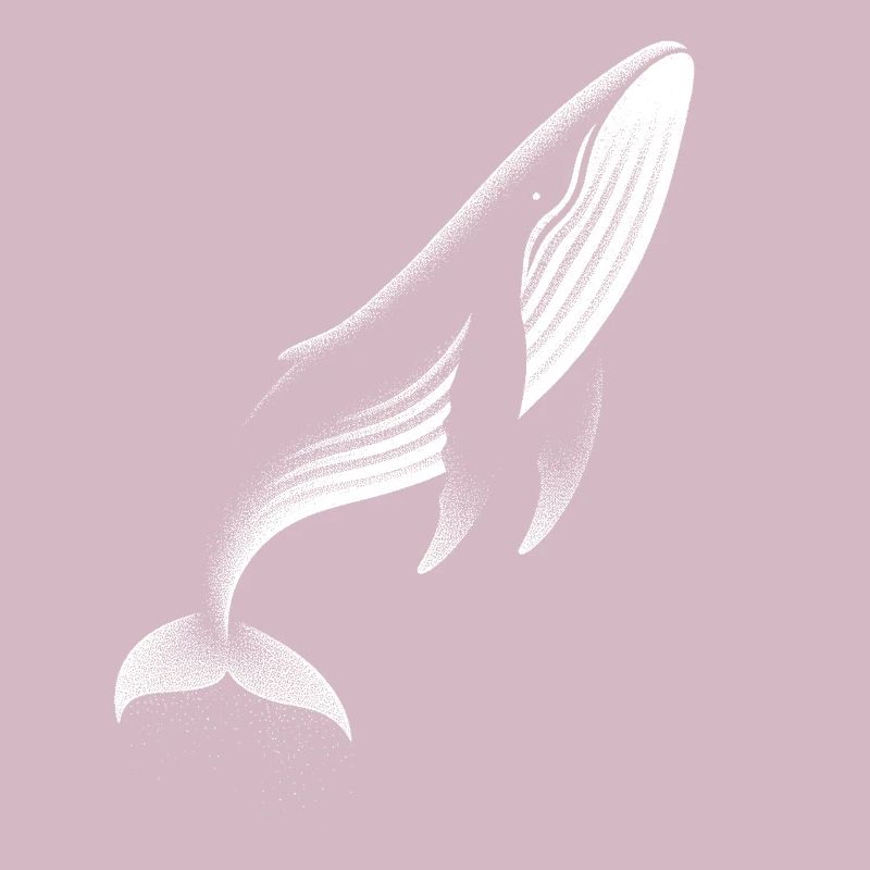 Design élégant de baleine Dotwork