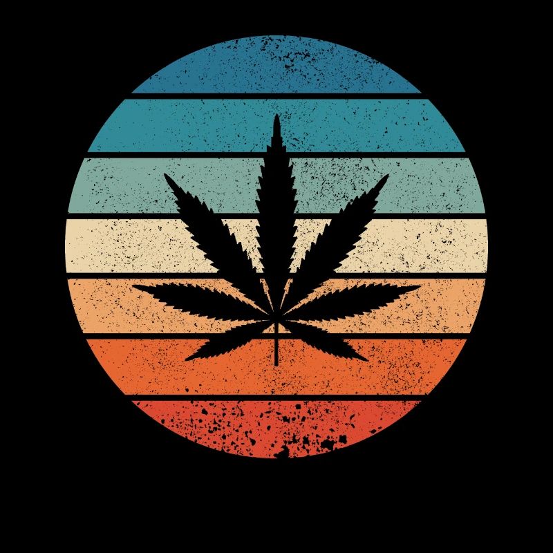 Hanf Cannabis Hanfblatt THC CBD Retro Geschenk