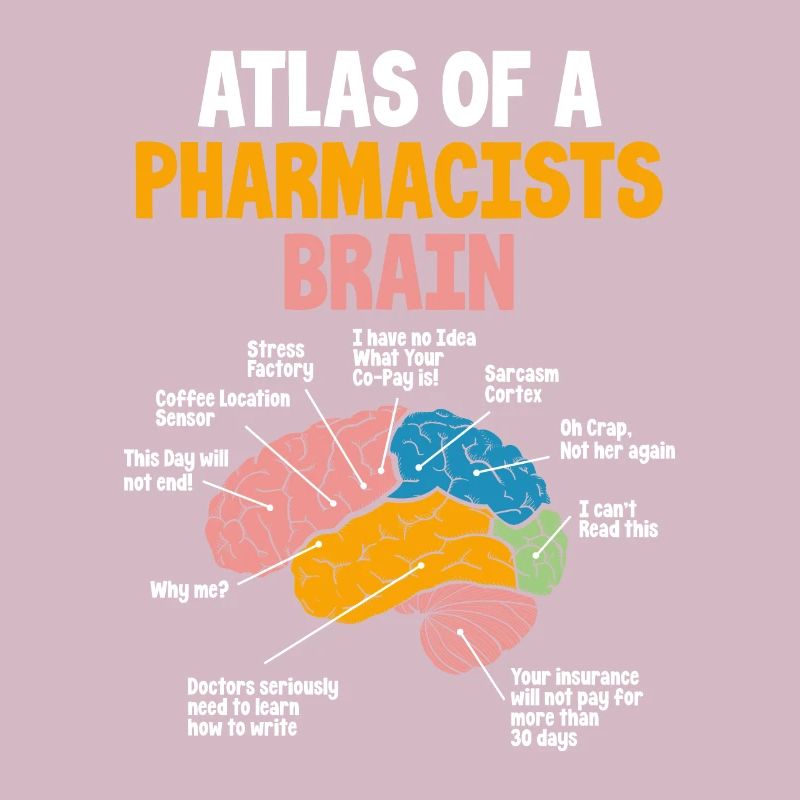 Pharmacists brain Pharmacy Technician Stud