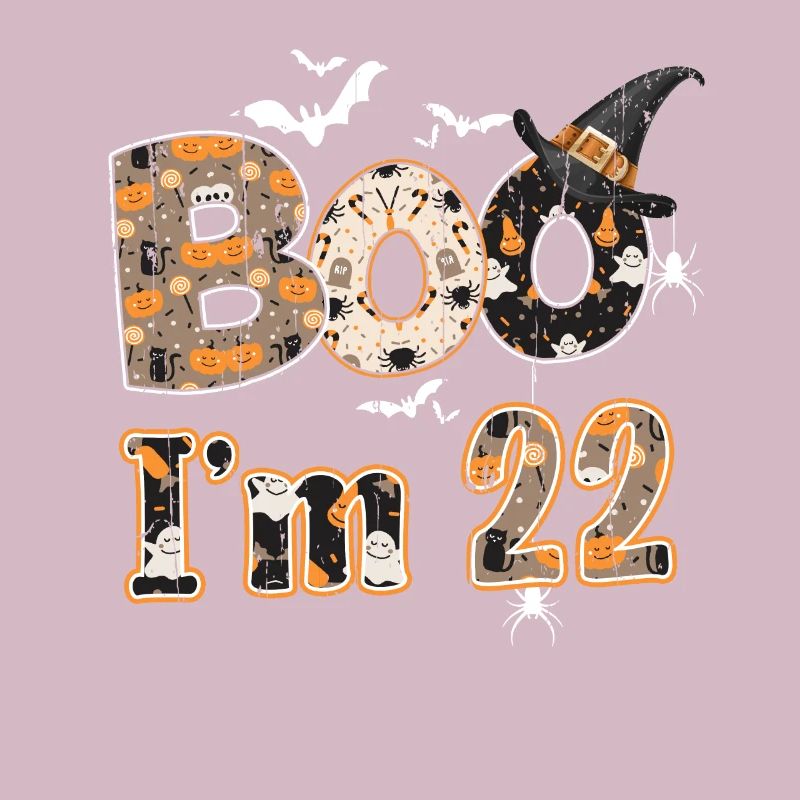 Halloween Pattern Ghost Creatures Naissance Age 22