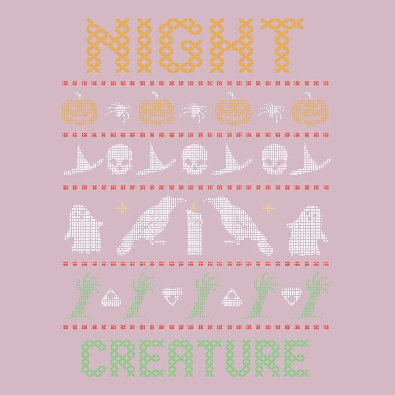 Stitch Pattern Horror Night Creatures Halloween