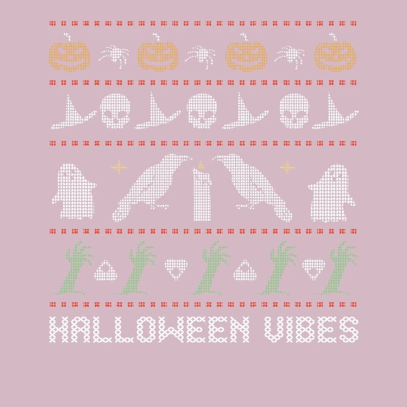 Stitch Pattern Horror Creatures Vibes Halloween