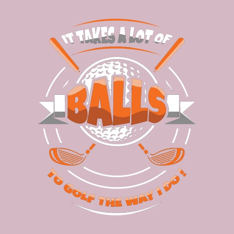 Prend beaucoup de balles de golf drôle Golf Golf Golf