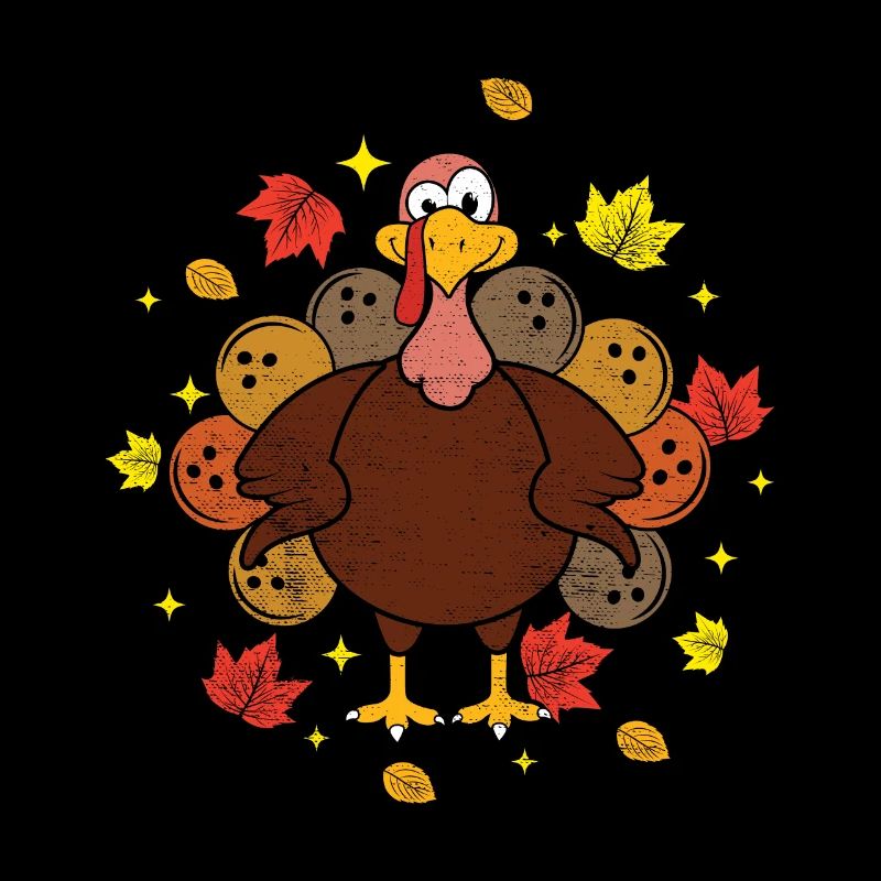 Dankbares Truthahn-Bowling passend zu Thanksgiving