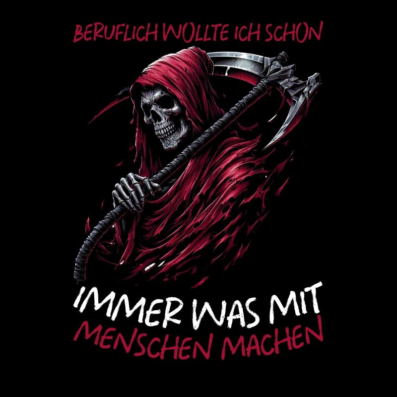 Sarcastic Grim Reaper Black Humor Dark
