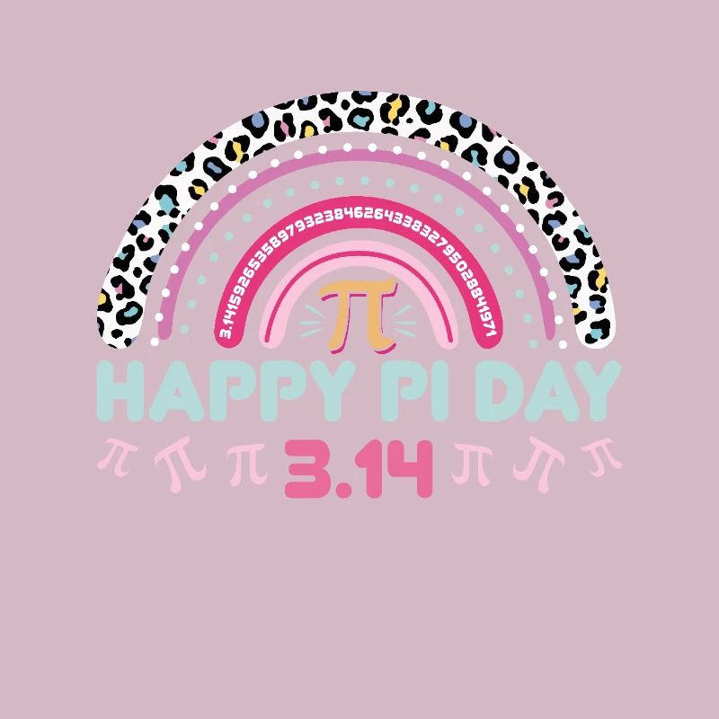 Happy Pi Day 3:14 Rainbow Design