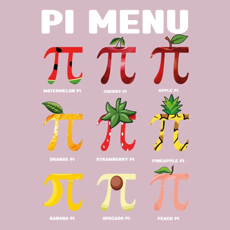 Pi Menu Fruit Pi Day Fun Math Art