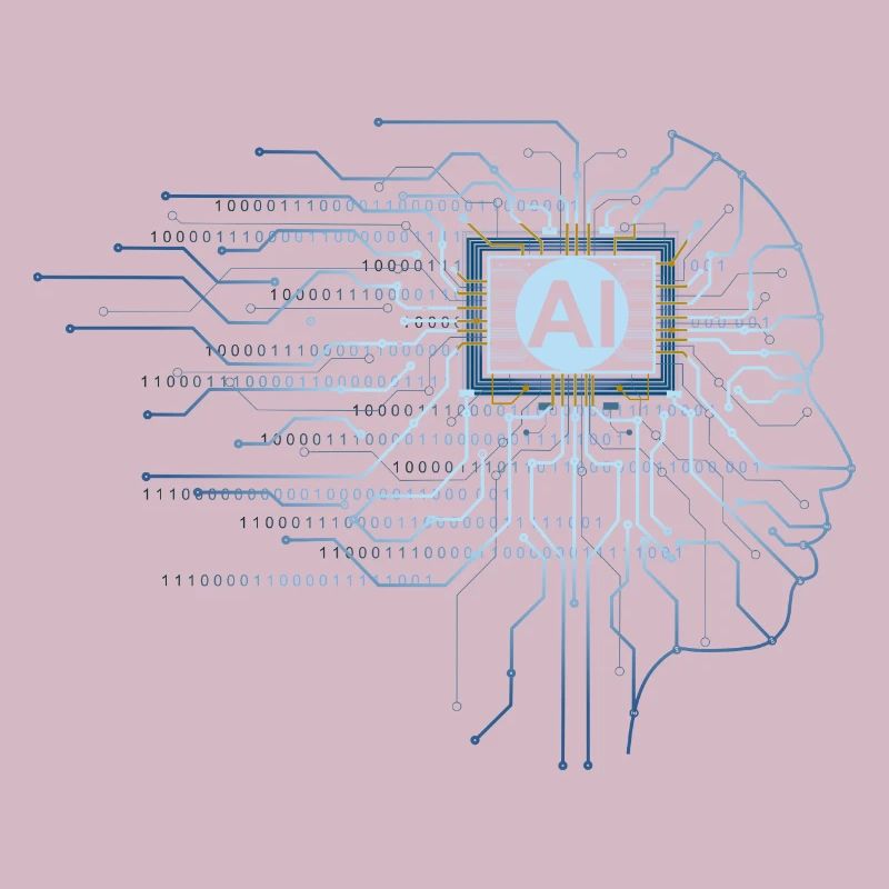 AI - Code Binaire Intelligence Artificielle Informatique