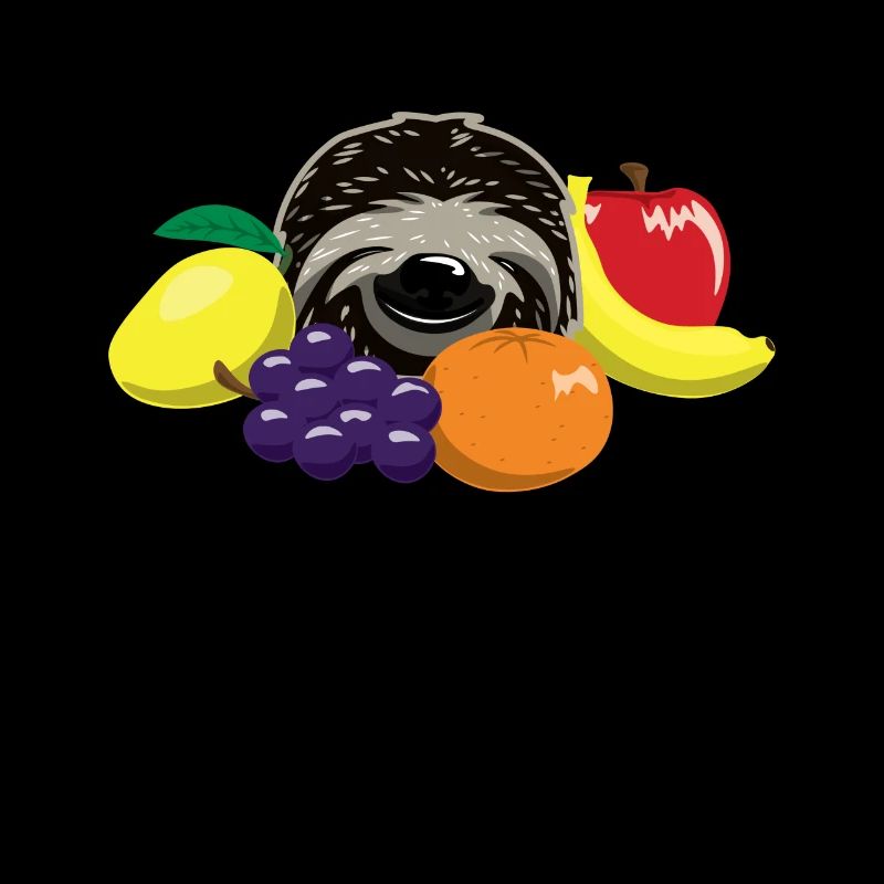 Faultier Sloth Früchte Gesund Vitamine Geschenk