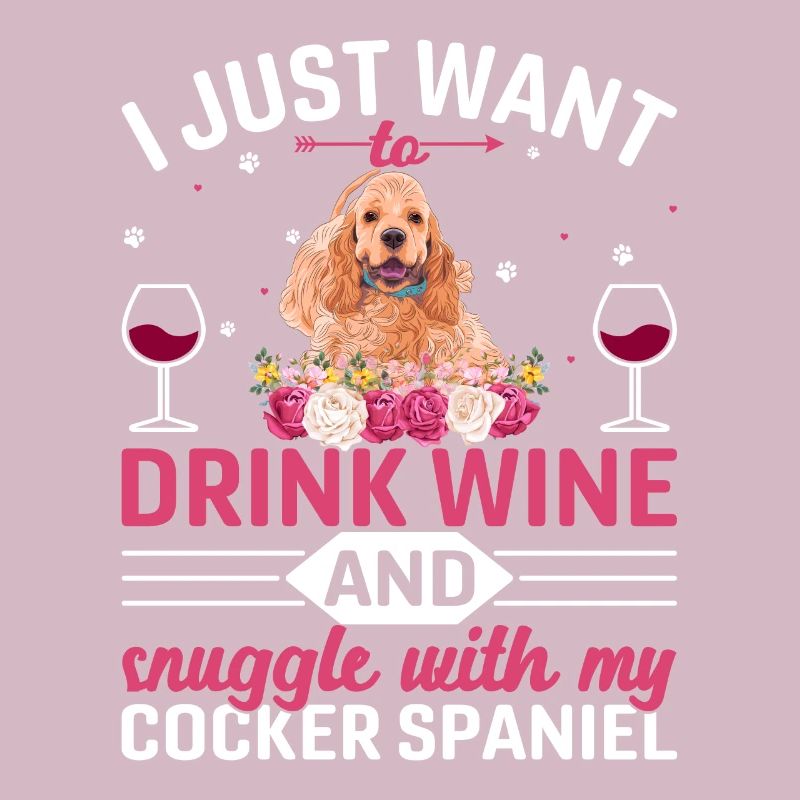 Buvez du vin câlin avec Cocker Spaniel
