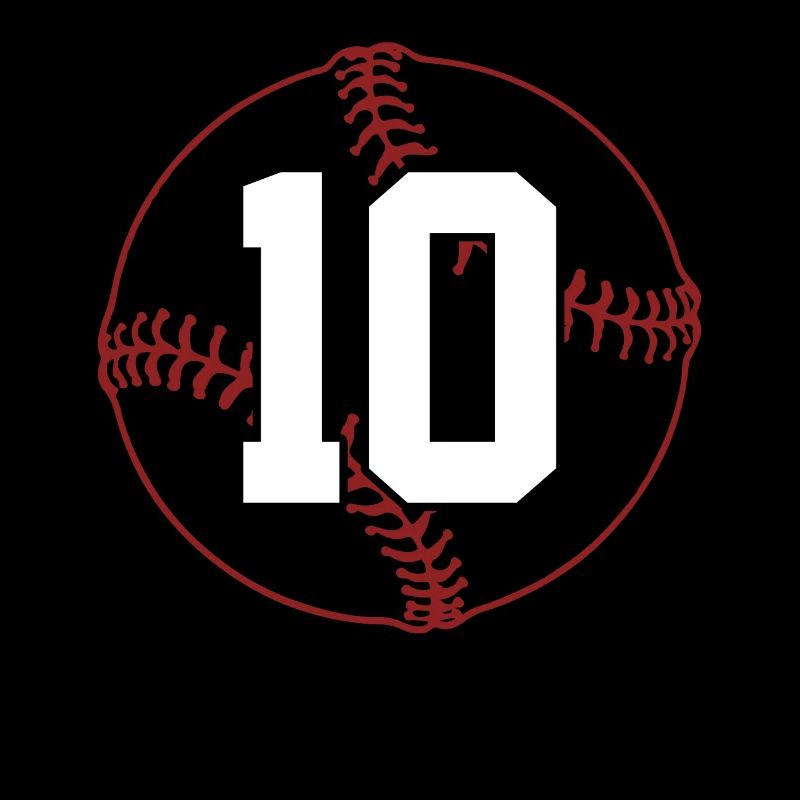 Baseball Numéro 10 Receveur de lanceur drôle
