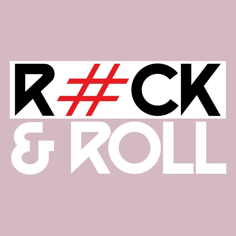 Bold Rock & Roll Hashtag Statement Tee