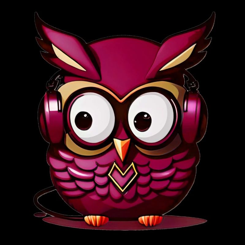 Eule dunkellila Kopfhörer