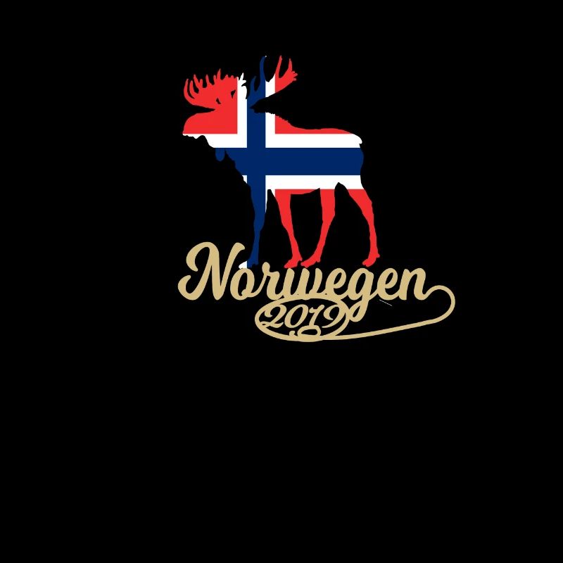 Elch Norwegen Flagge Urlaub Geschenk 2019