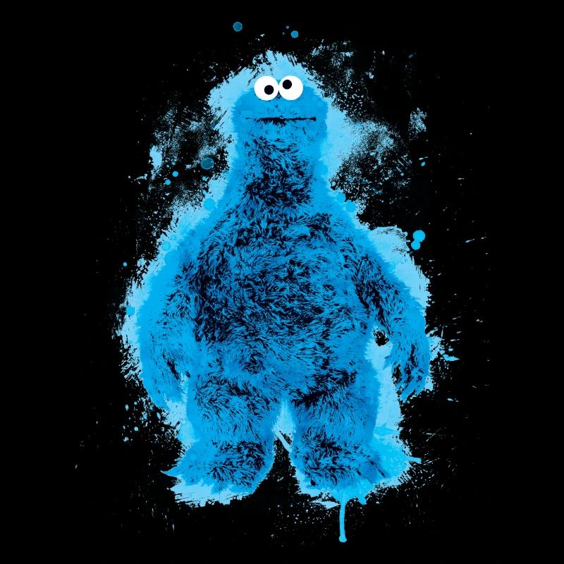 Sesamstraße Krümelmonster Farbspritzer