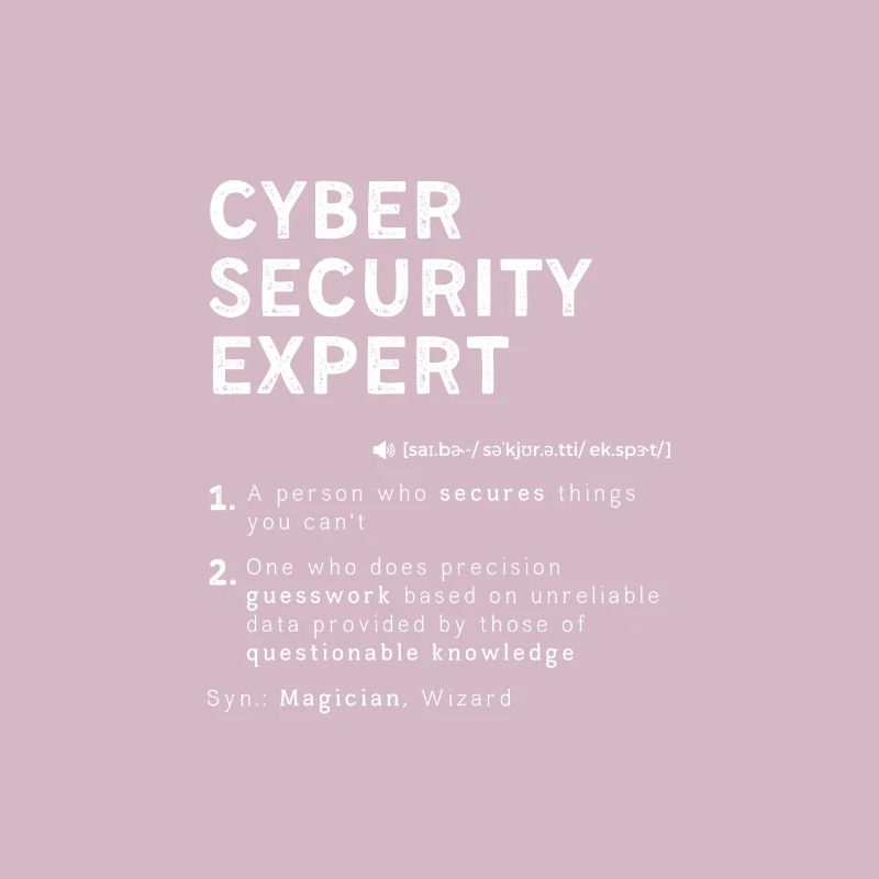 Ordinateur drôle de définition d’expert en cybersécurité